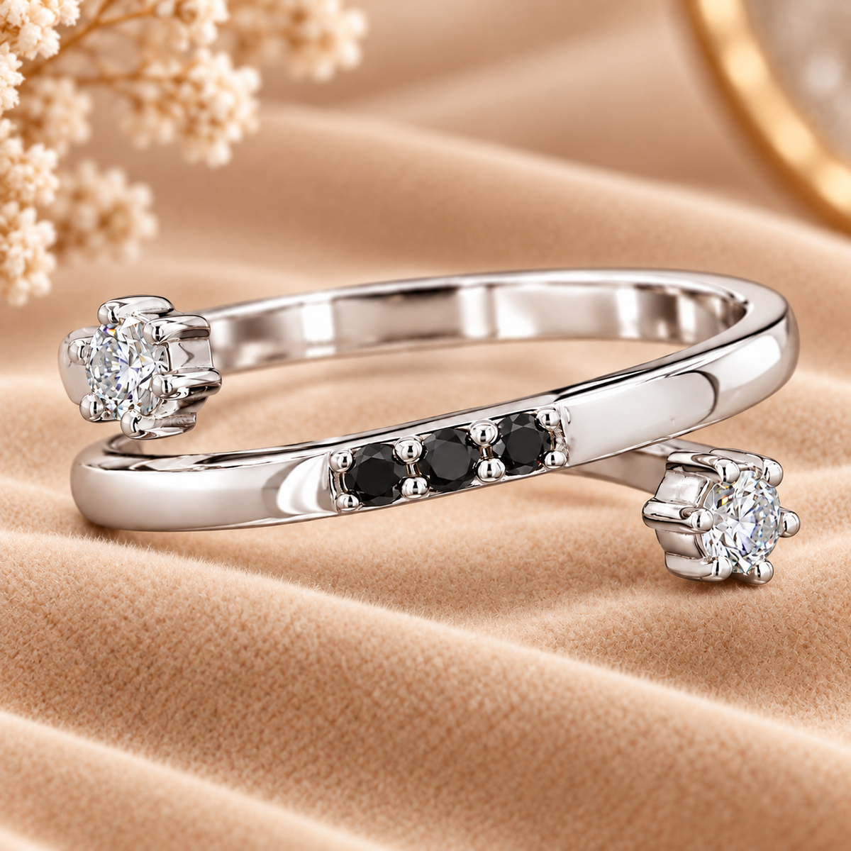 Open Twist Diamond Ring