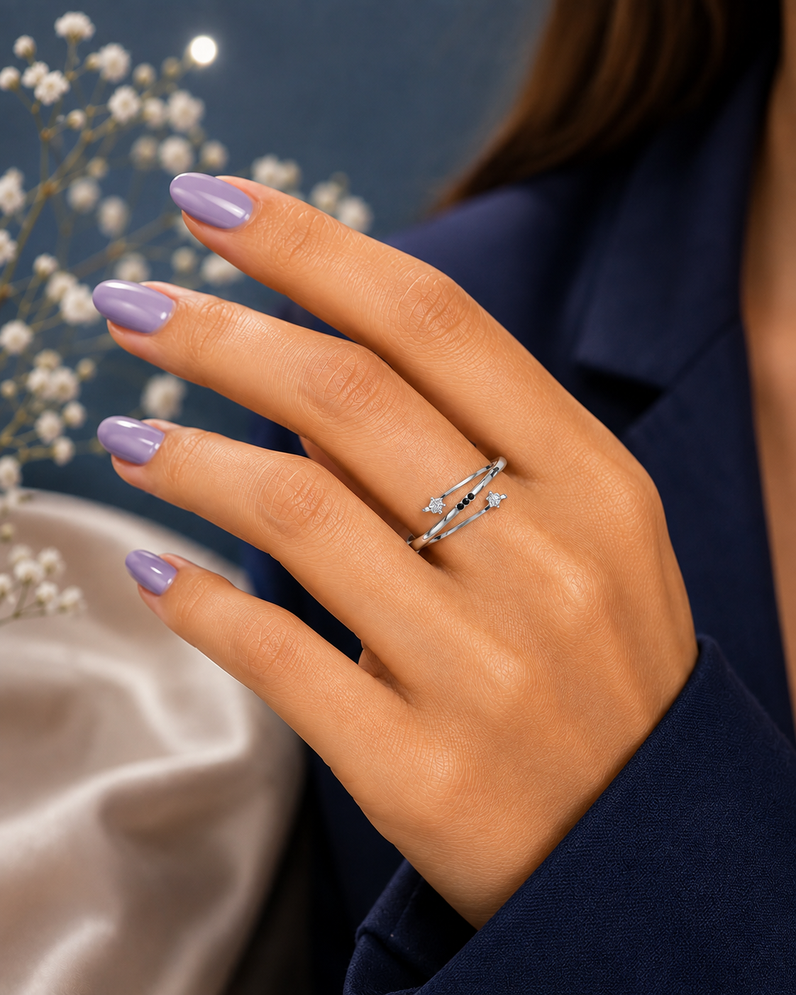 Open Twist Diamond Ring
