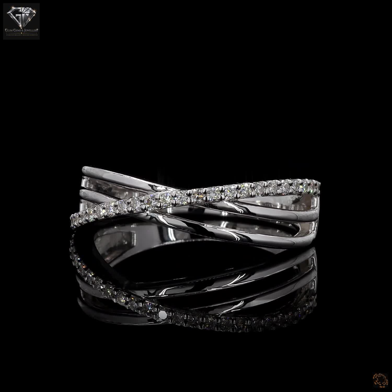 Twist Cross Diamond Ring