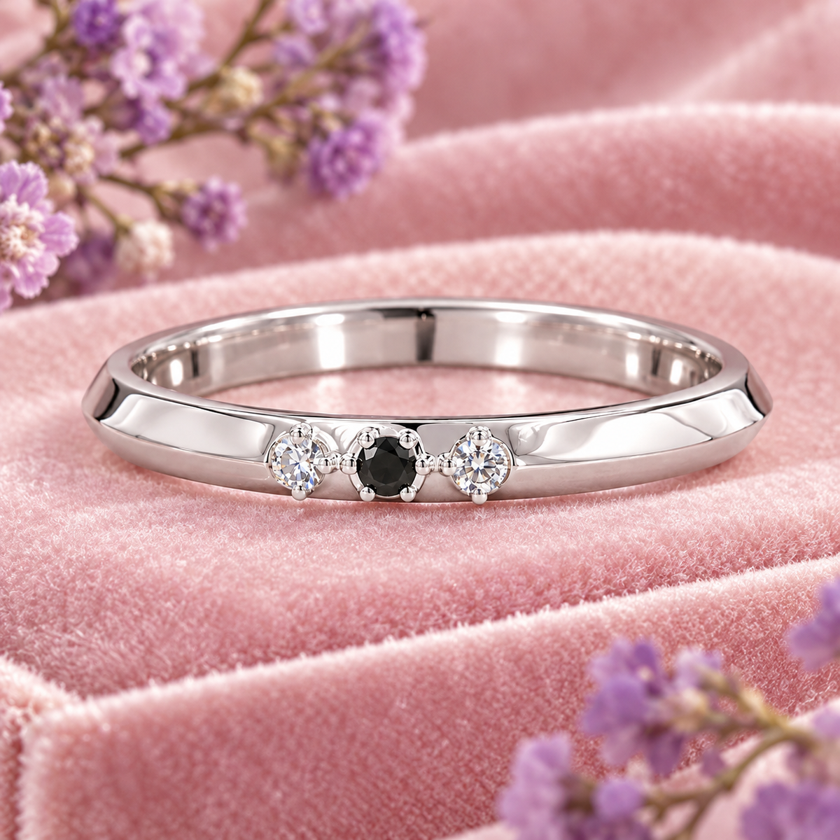 Round Diamond Band Ring