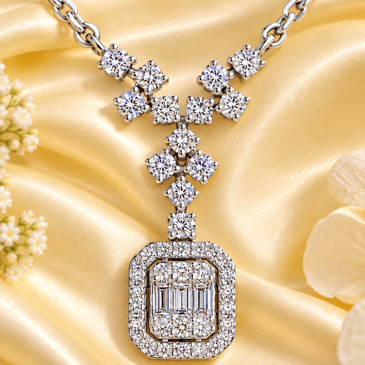 Baguette Diamond Pendant
