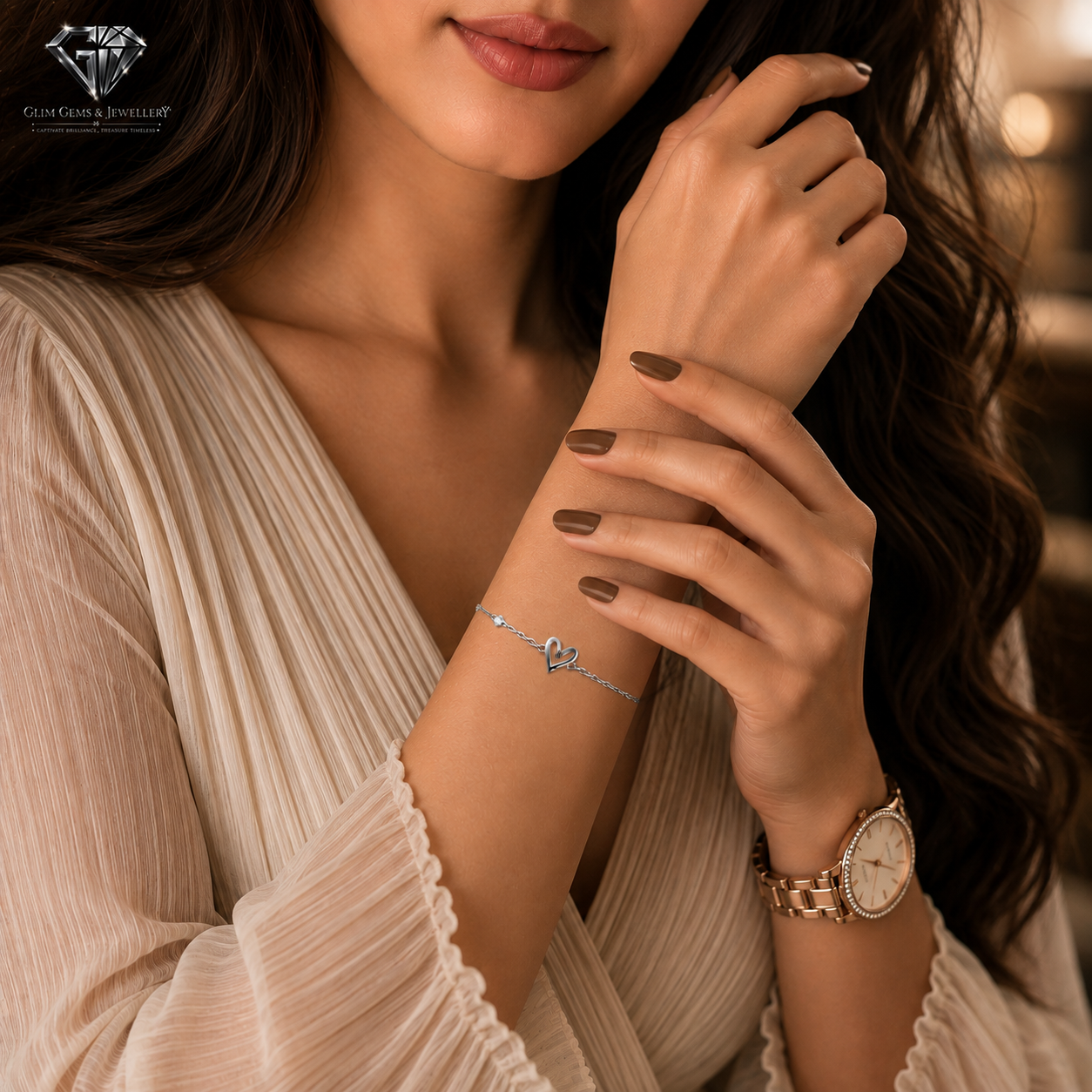 Heart Diamond Bracelet