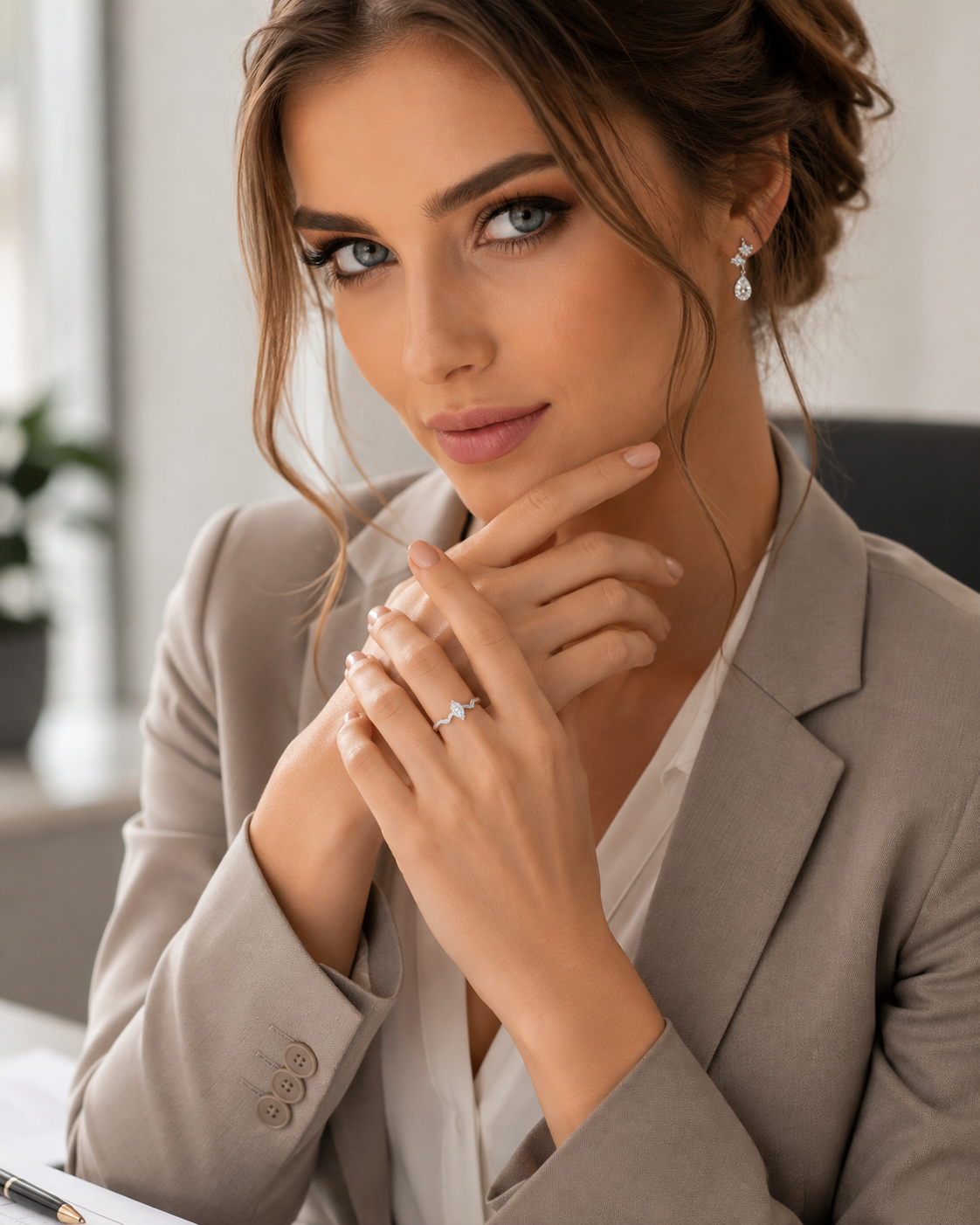 Pear-Shaped Diamond Ring