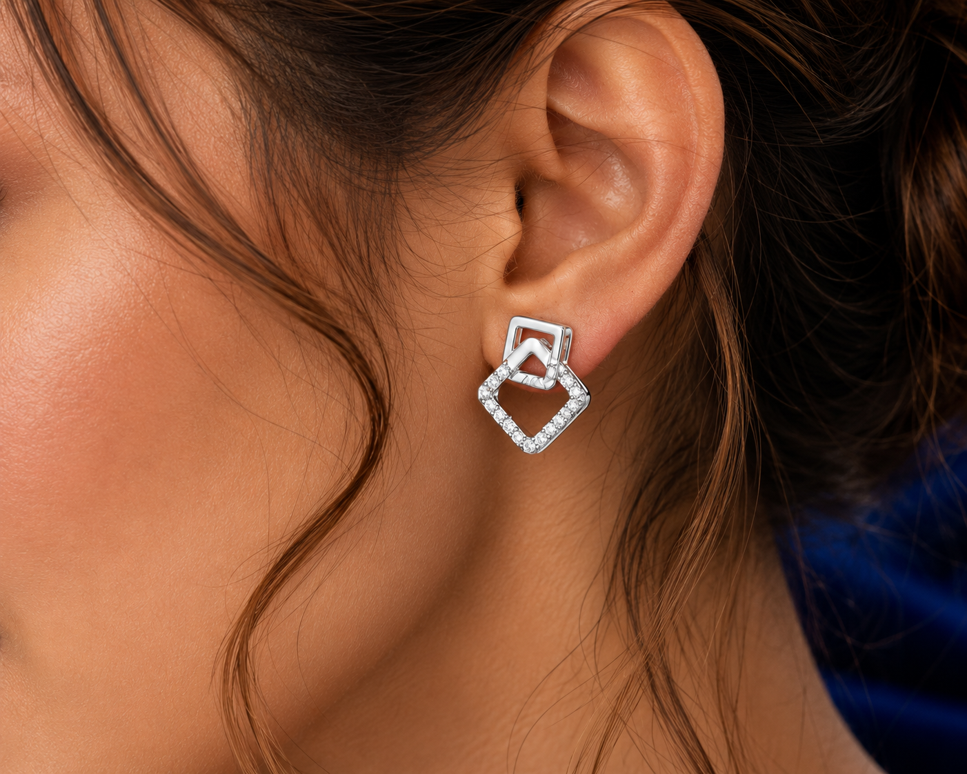 Geometric Diamond Earrings