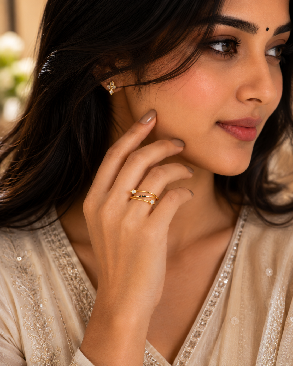 Open Twist Diamond Ring