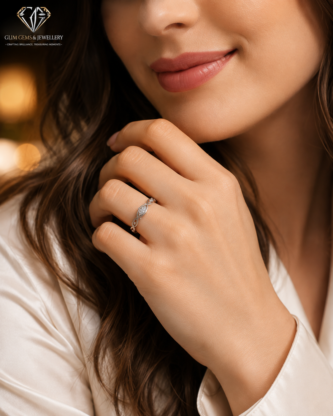 Marquise Diamond Twist Ring