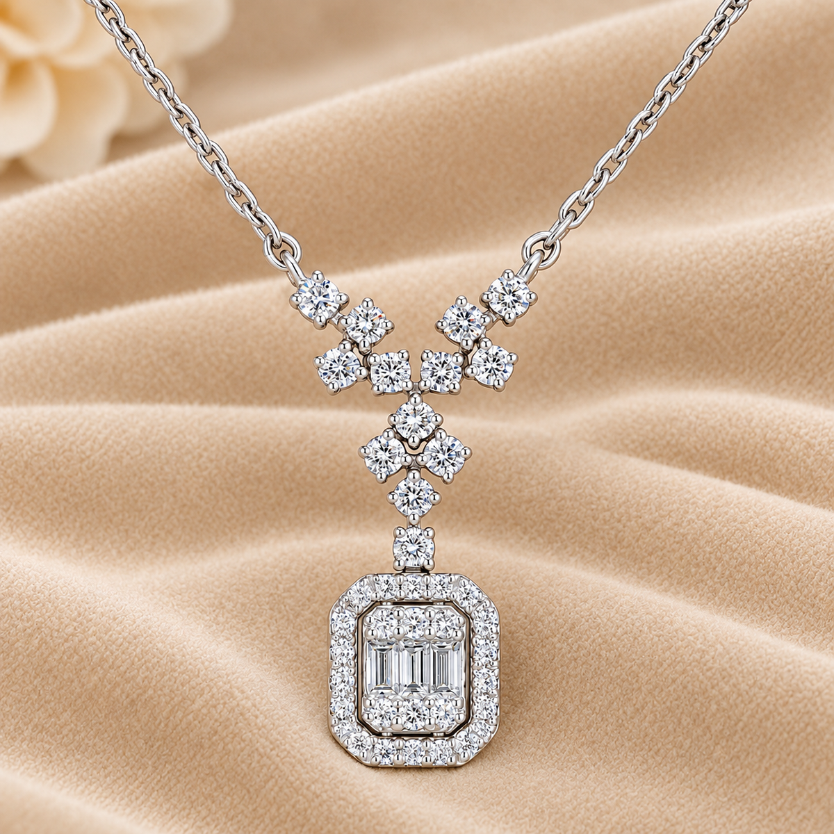 Baguette Diamond Pendant