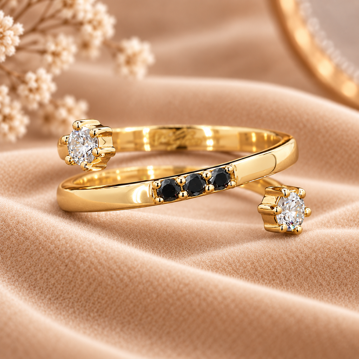 Open Twist Diamond Ring