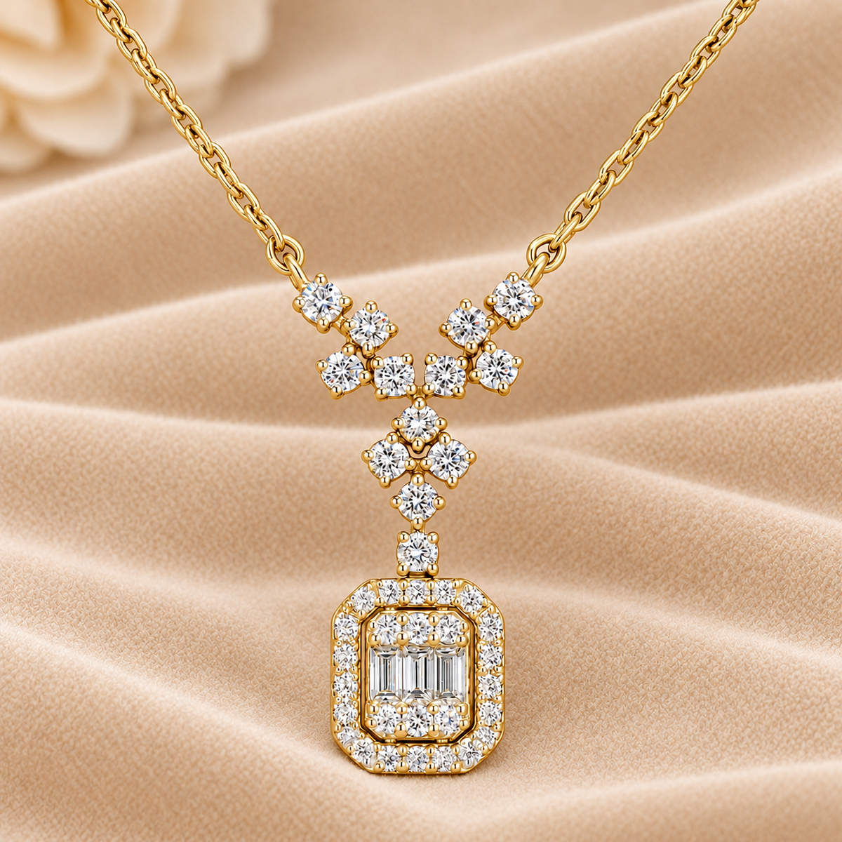 Baguette Diamond Pendant