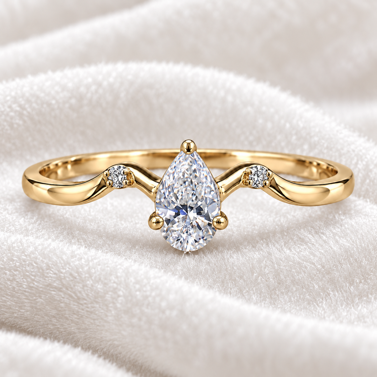 Pear-Shaped Diamond Ring