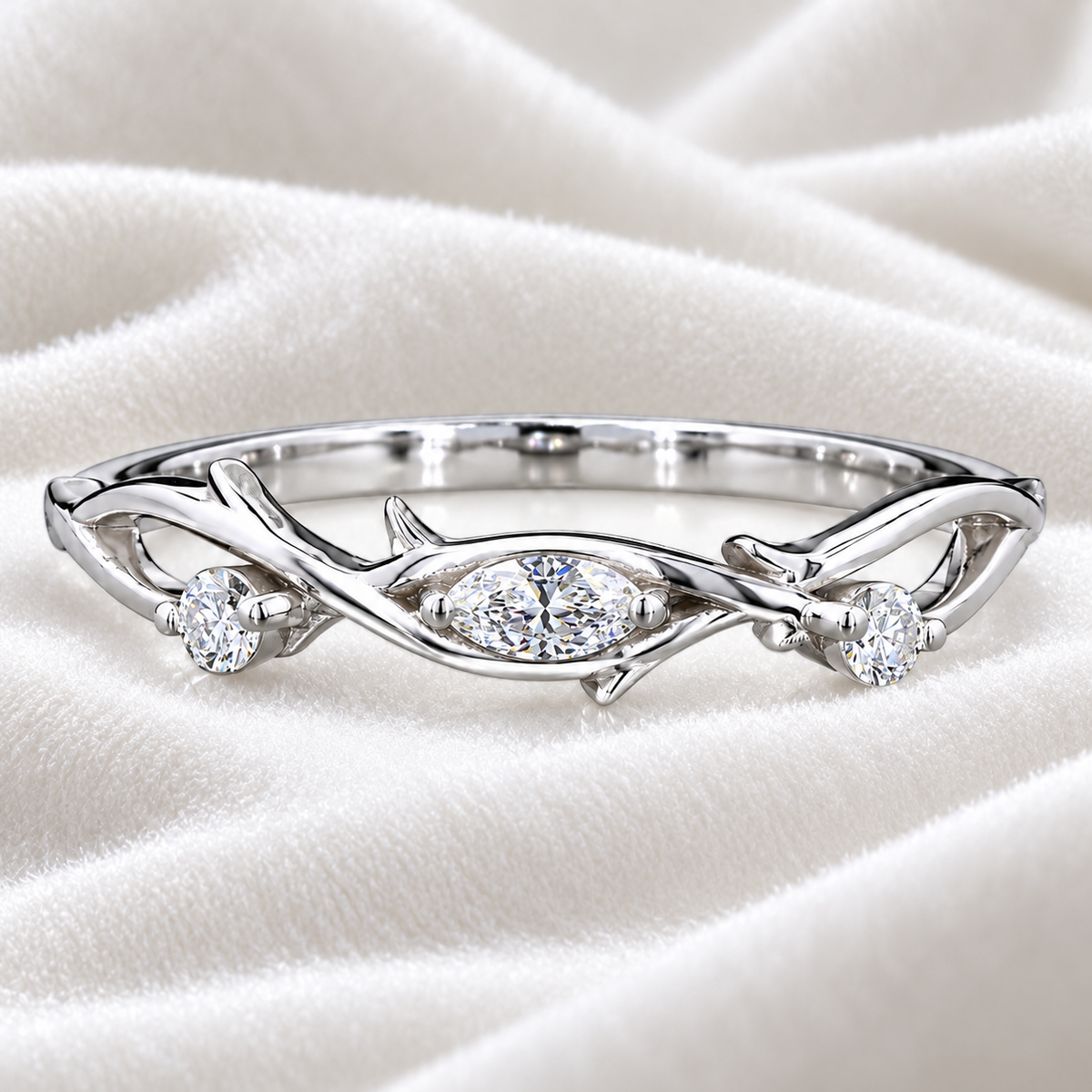 Marquise Diamond Twist Ring