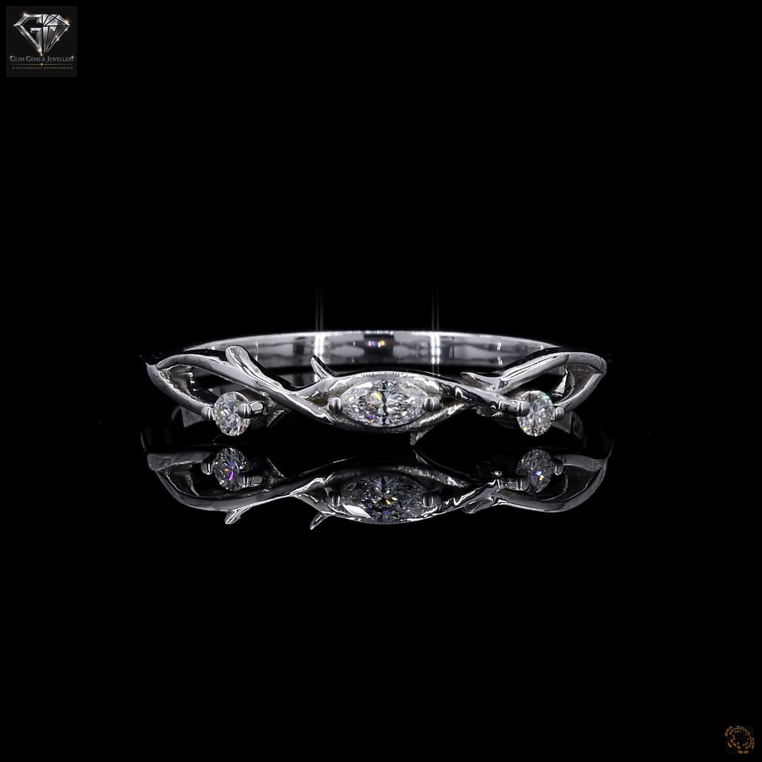 Marquise Diamond Twist Ring
