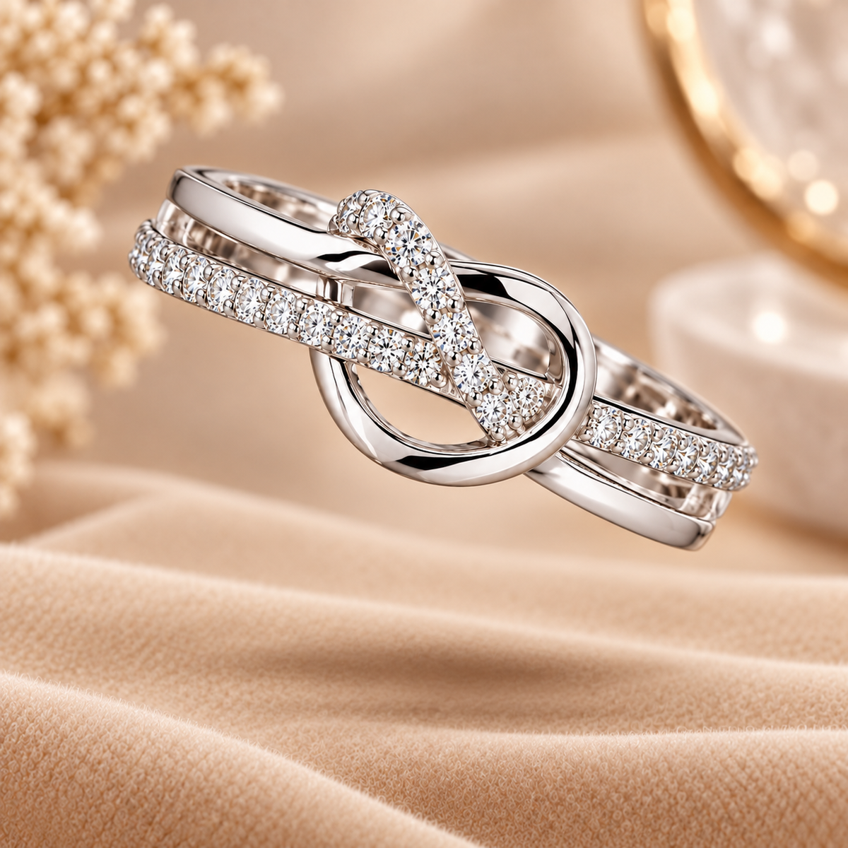 Elegant Interlocking Diamond Ring