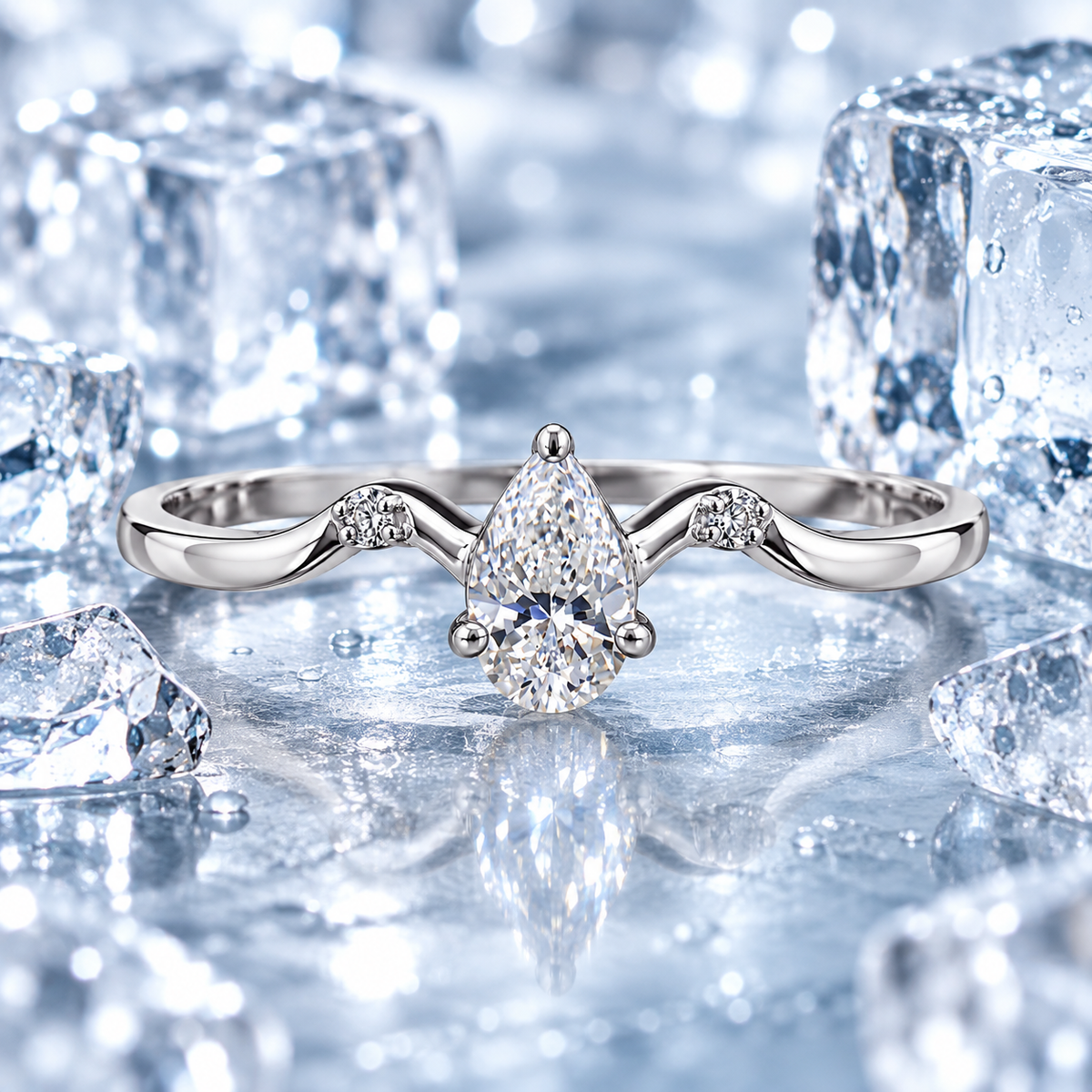 Pear-Shaped Diamond Ring