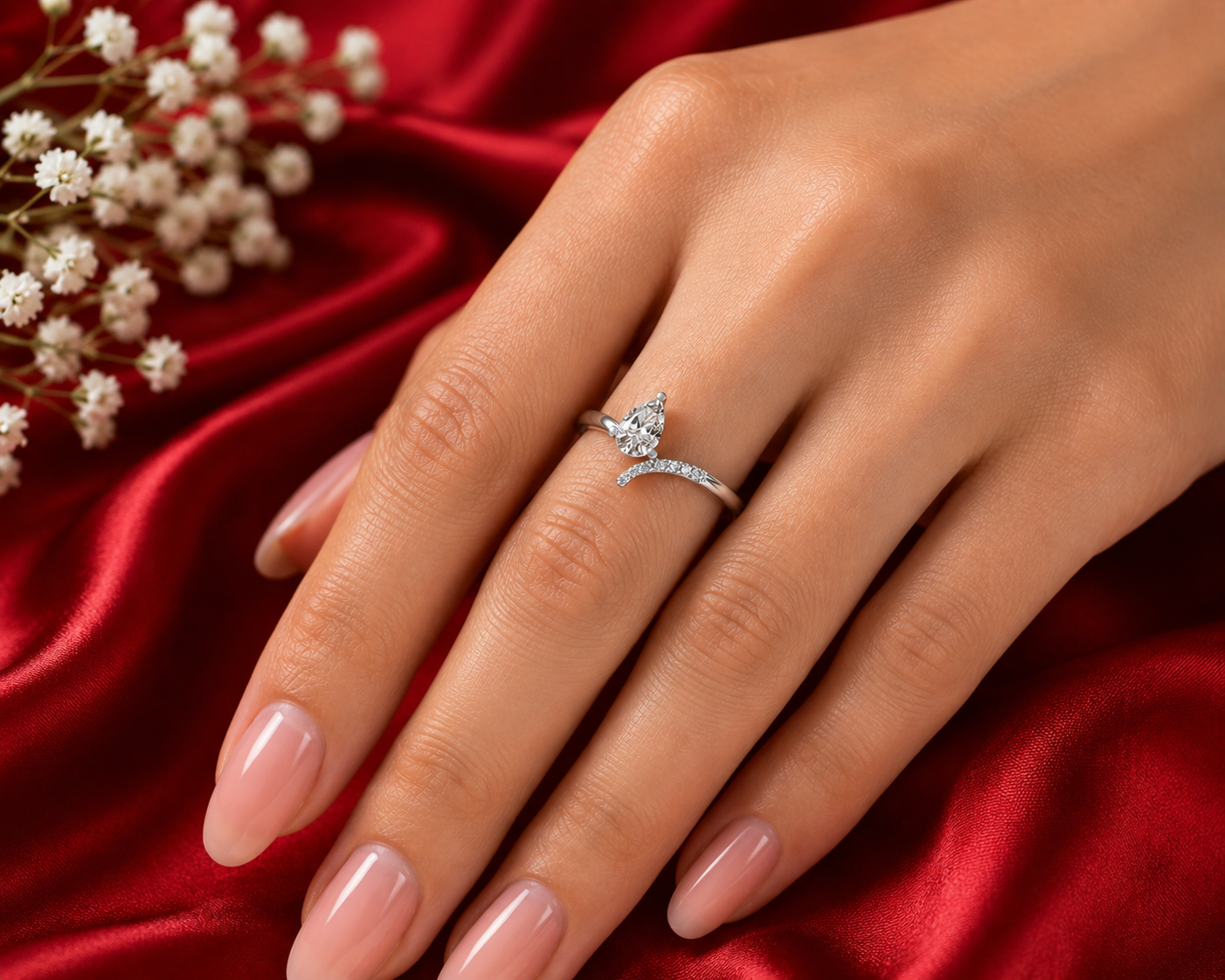 Pear-Shaped Diamond Ring
