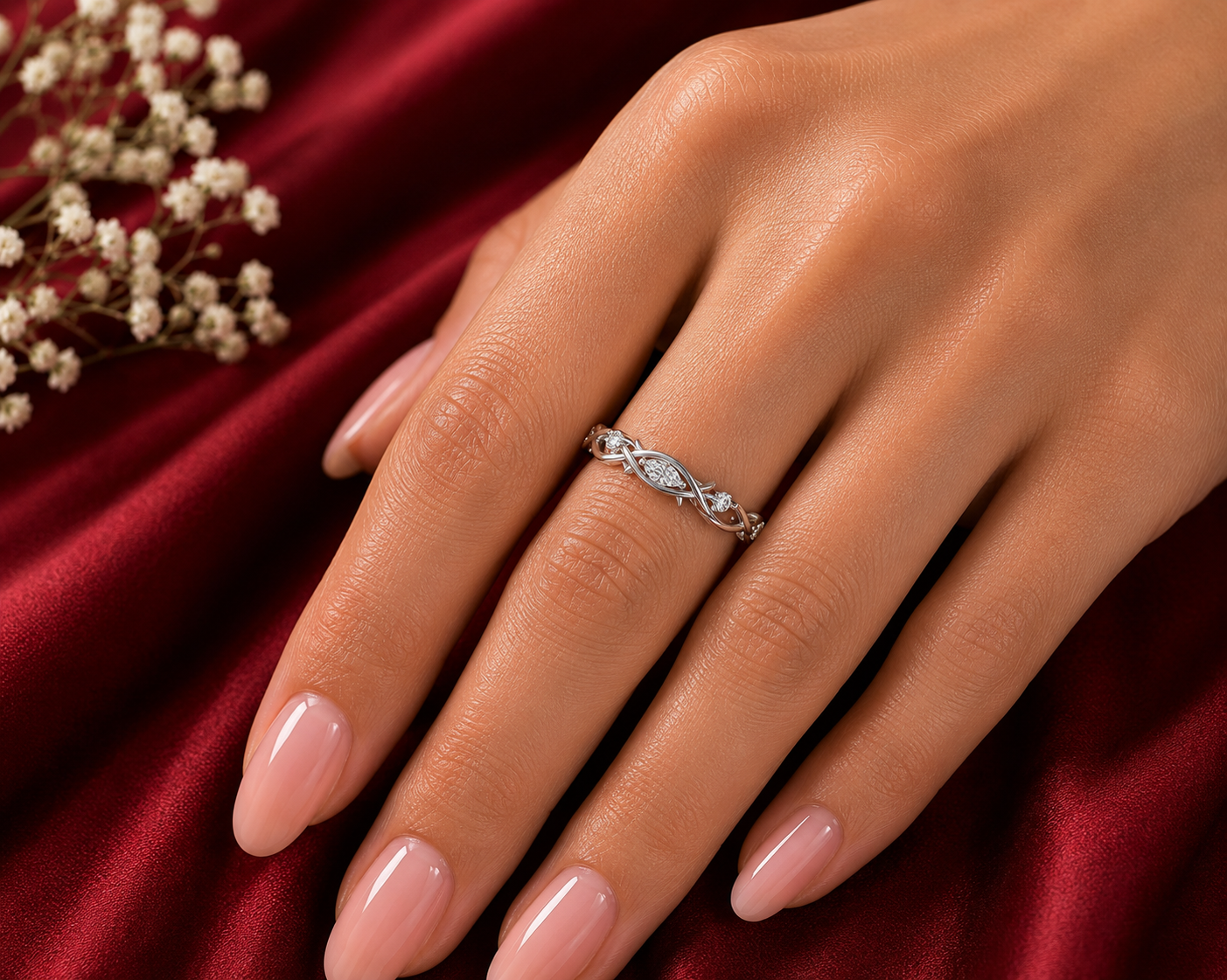 Marquise Diamond Twist Ring