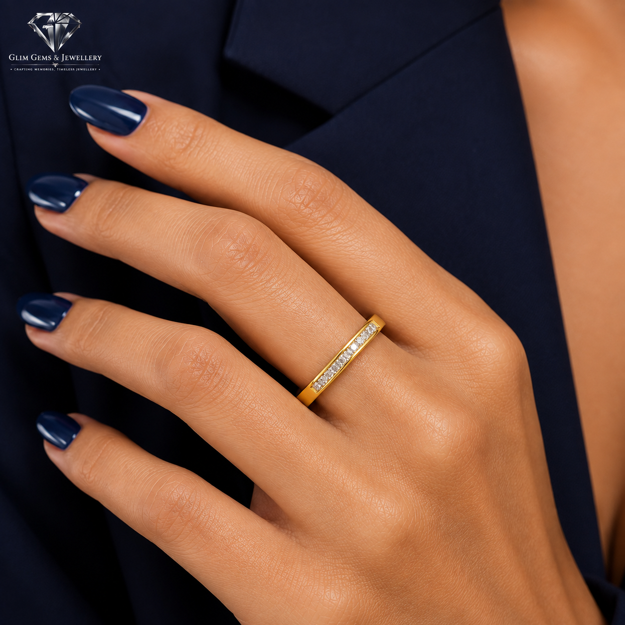 Round Diamond Band Ring