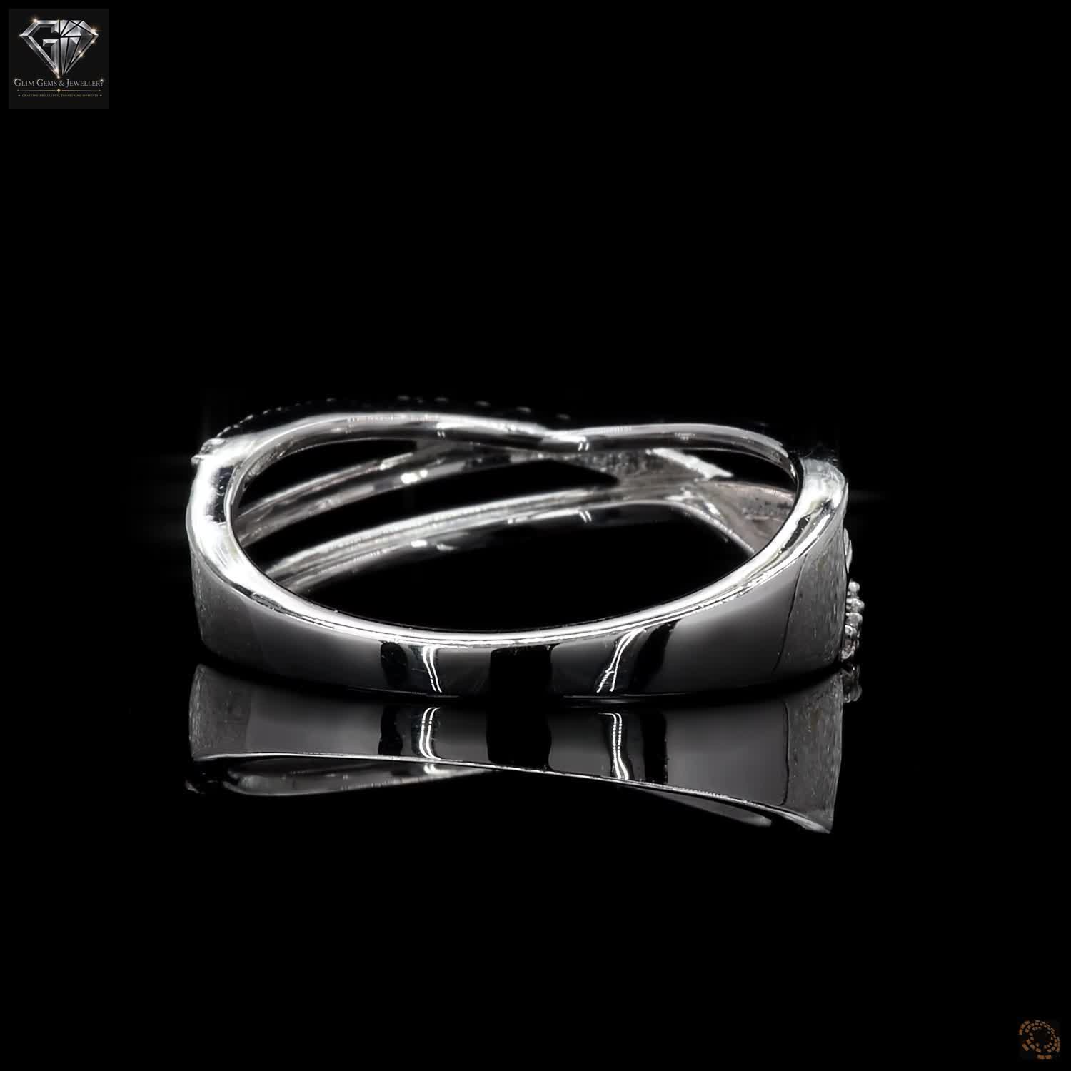 Twist Cross Diamond Ring