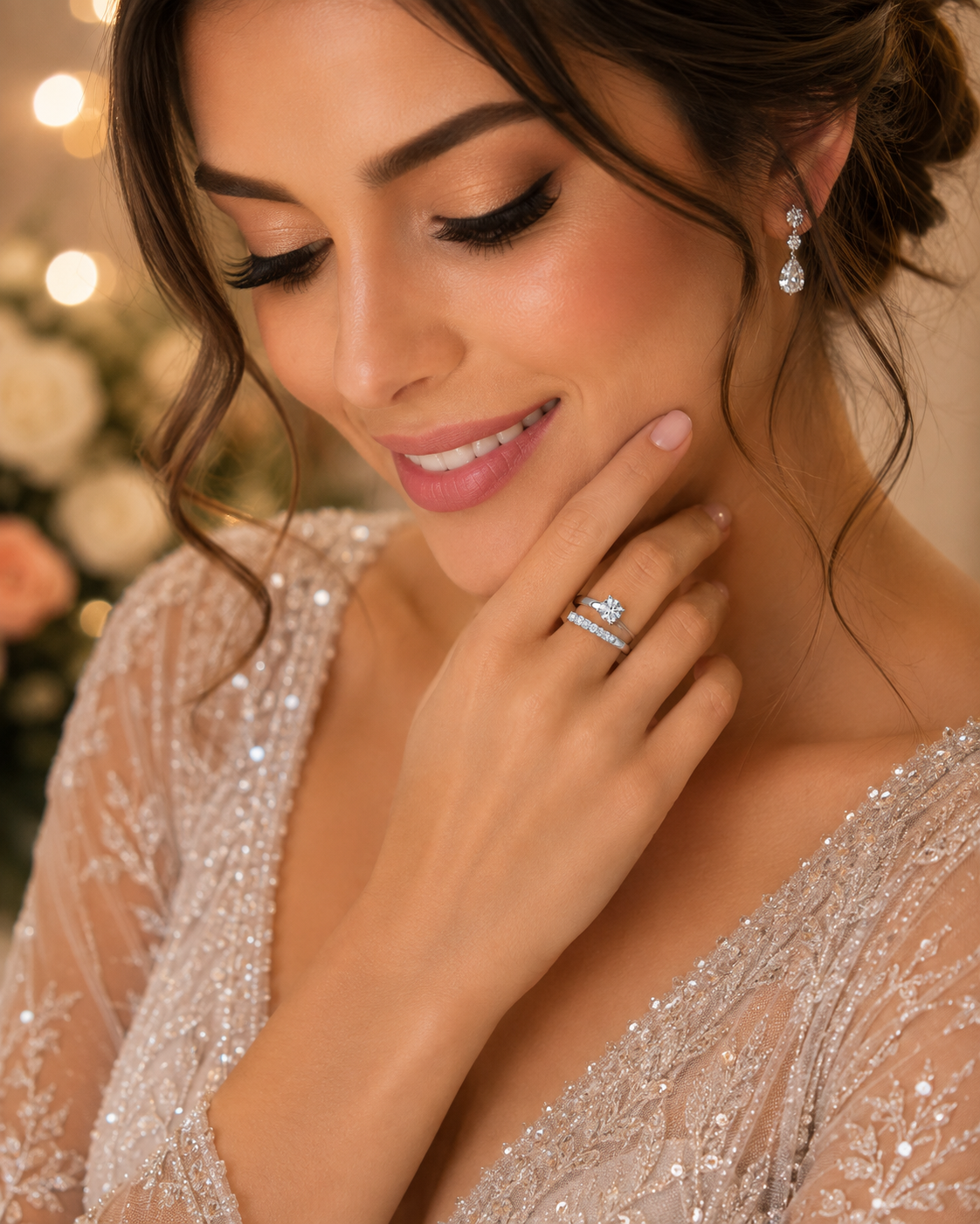 Open Solitaire Diamond Ring