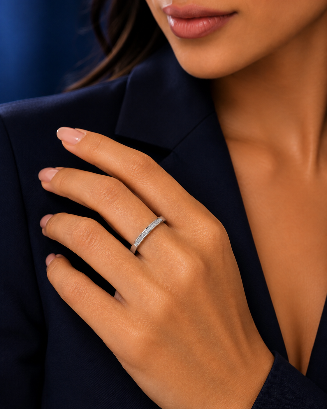 Round Diamond Band Ring