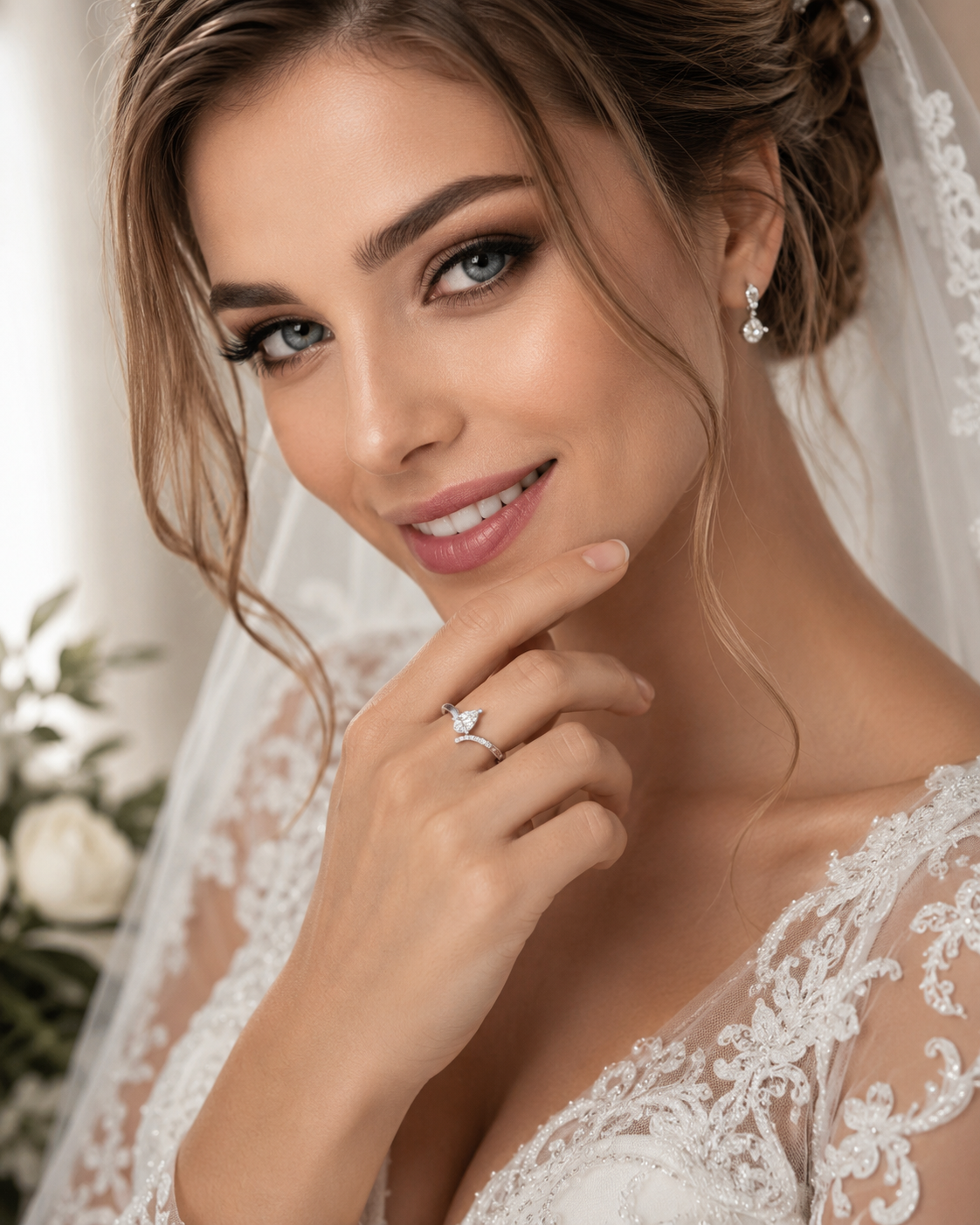 Pear-Shaped Diamond Ring