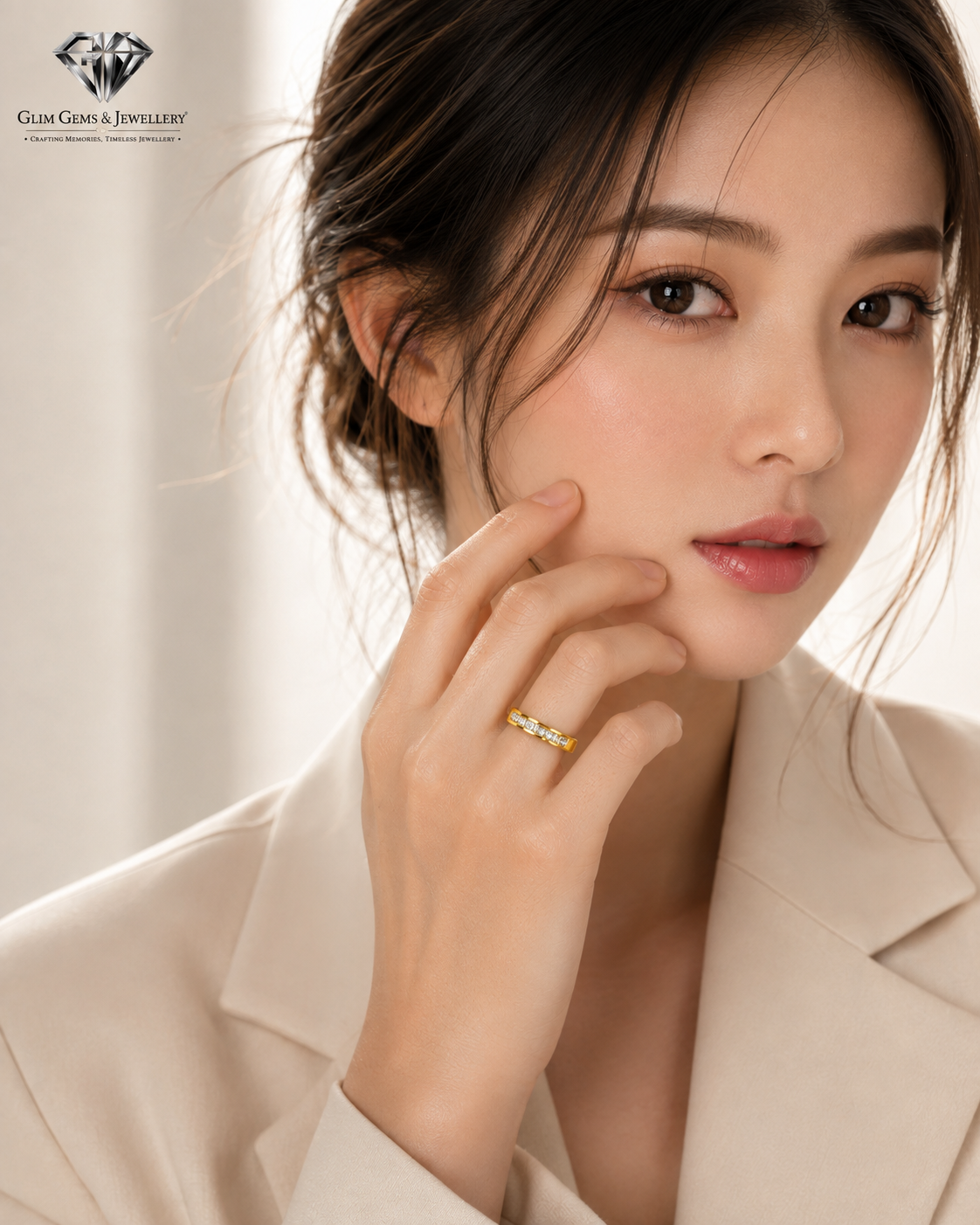 Round Diamond Band Ring