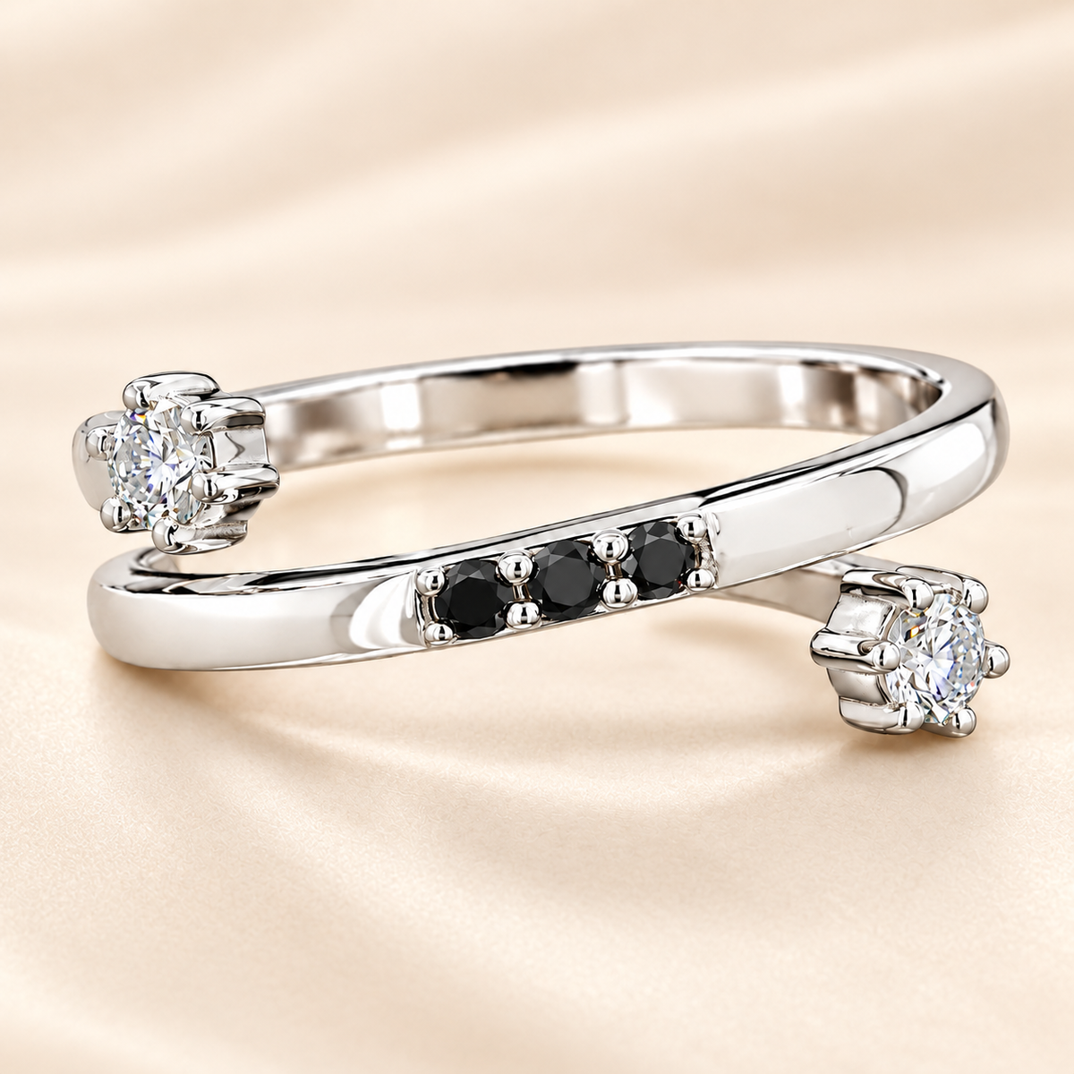 Open Twist Diamond Ring