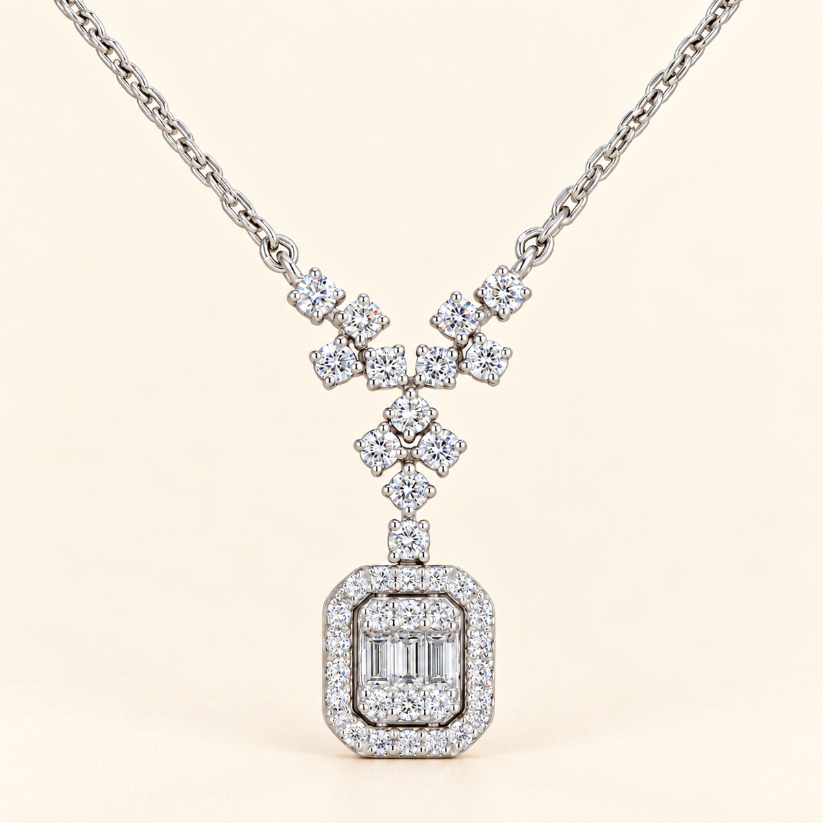 Baguette Diamond Pendant