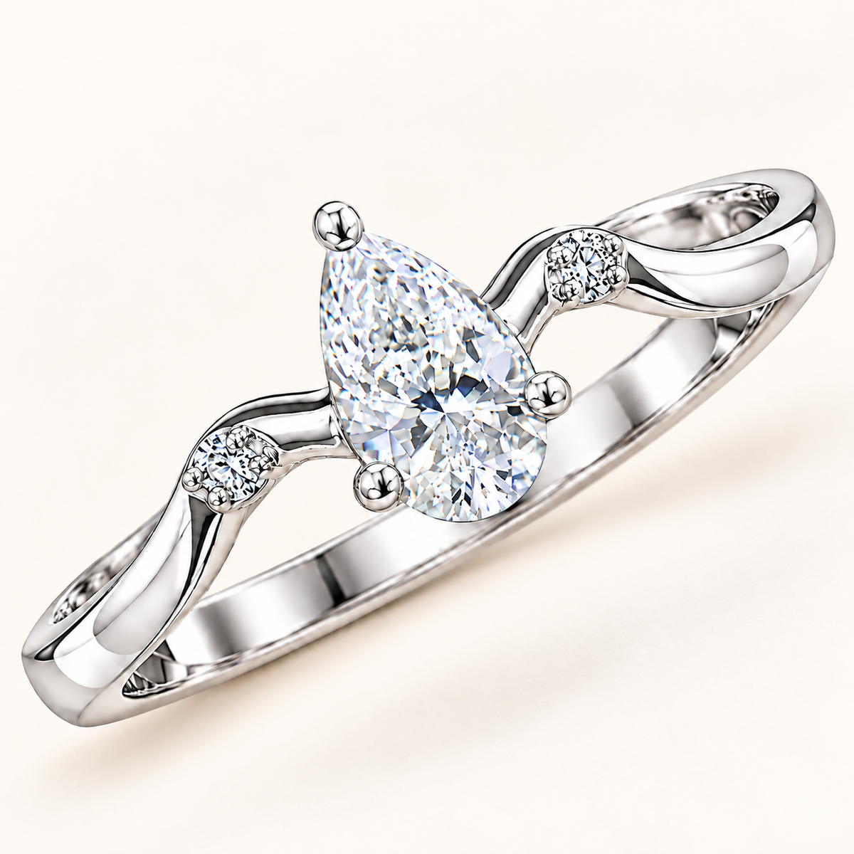 Pear-Shaped Diamond Ring