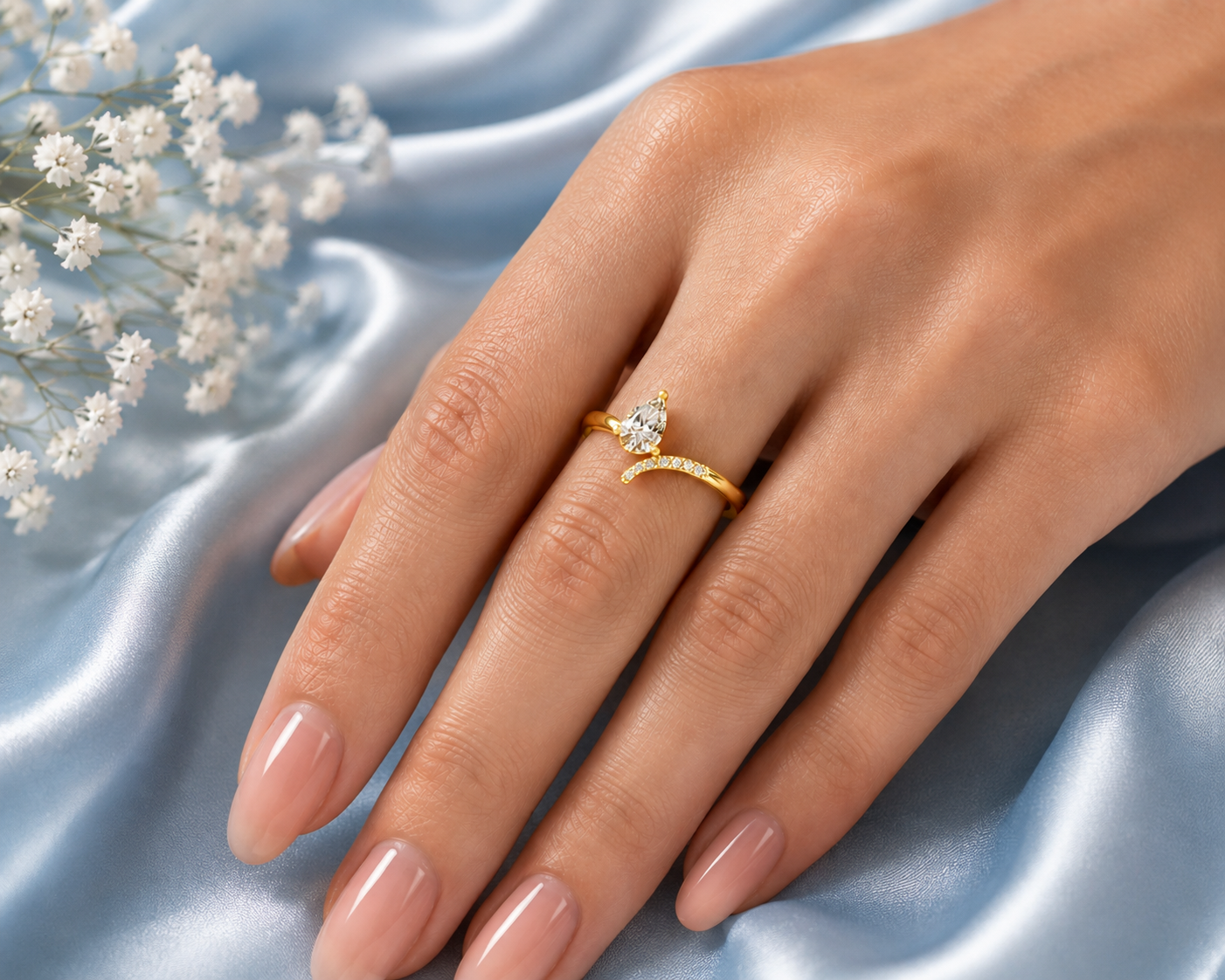 Pear-Shaped Diamond Ring