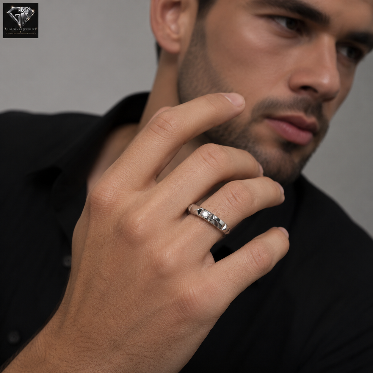 Geometric Diamond Ring