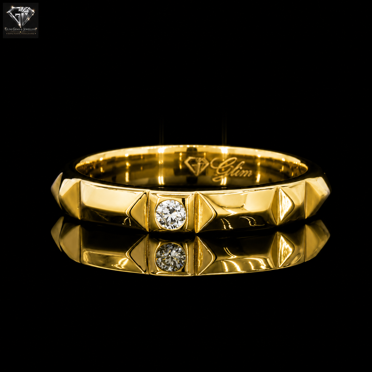Geometric Diamond Ring