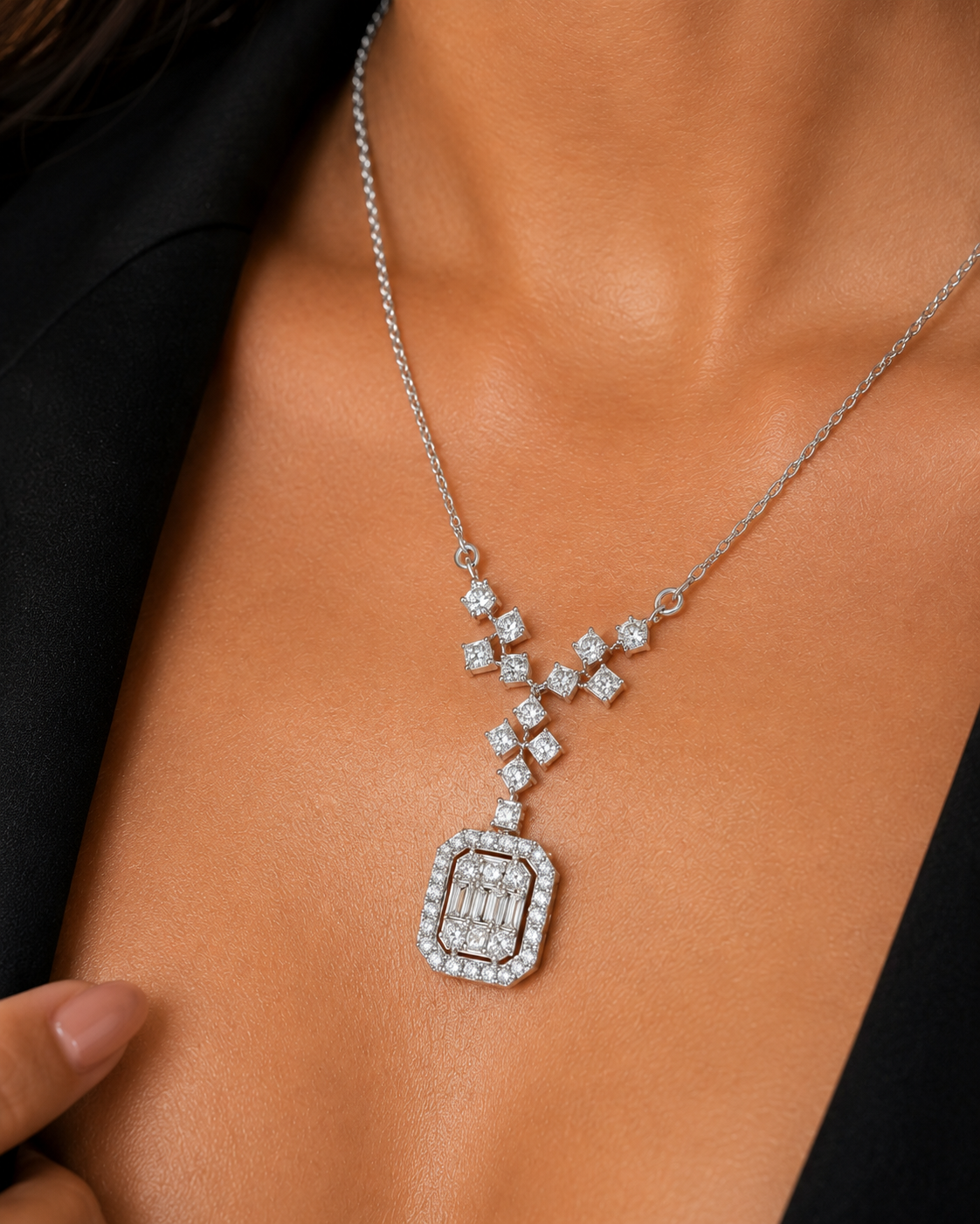 Baguette Diamond Pendant
