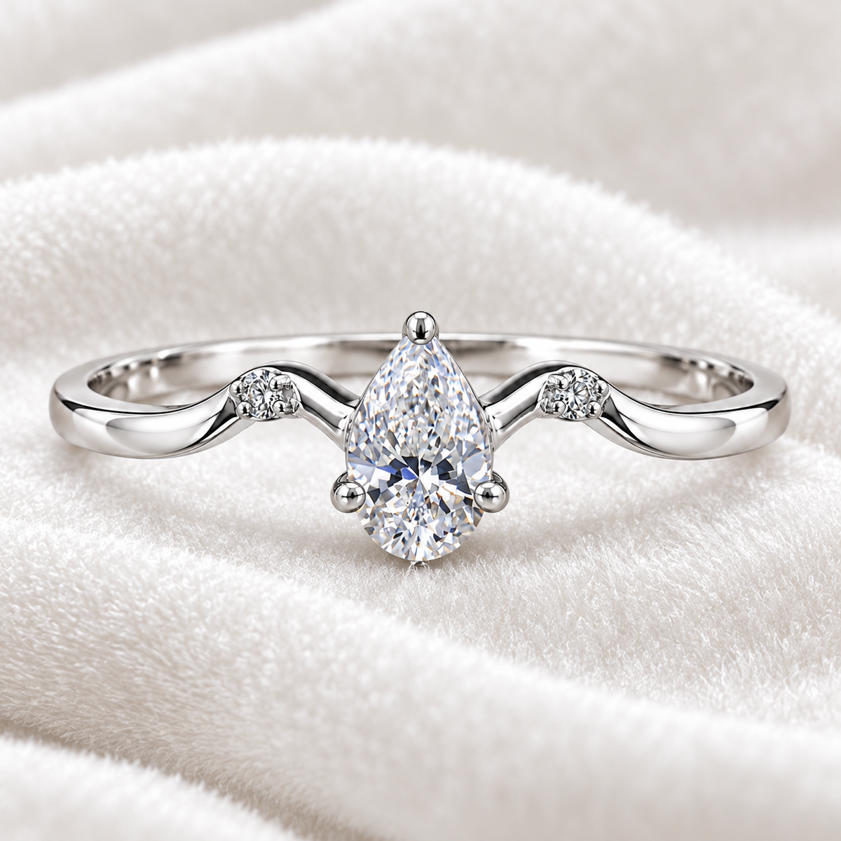Pear-Shaped Diamond Ring
