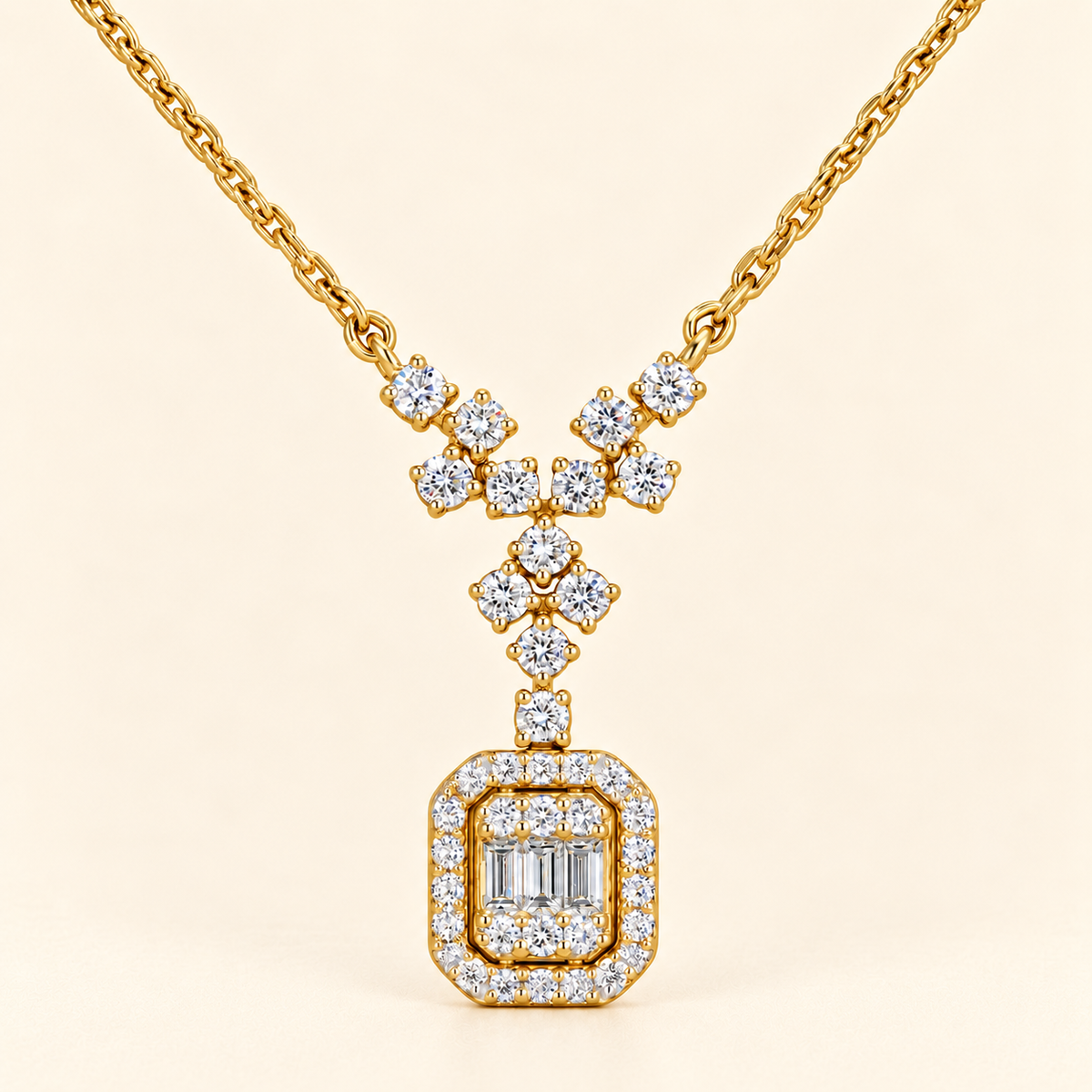 Baguette Diamond Pendant