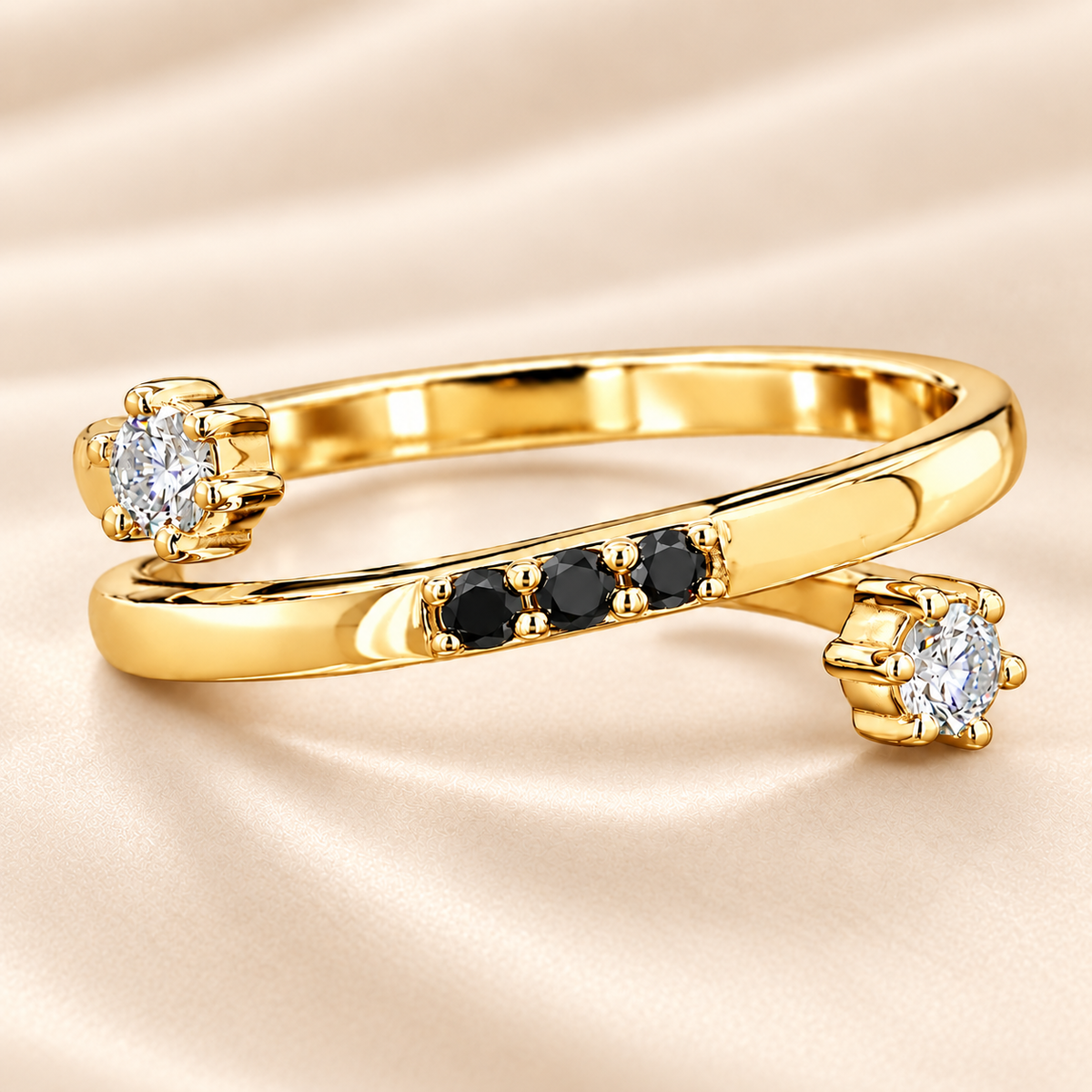 Open Twist Diamond Ring